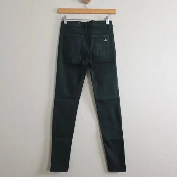 Rag & Bone Skinny Jean Forest Green Tencel Stretch Denim Style W15020337 - 25 - Picture 10 of 16